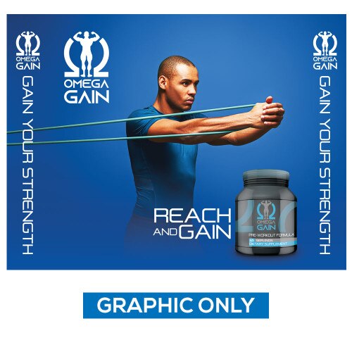 ONE CHOICE® SEG Pop Up Display — Front Side with Endcaps Graphic Only / 8 ft